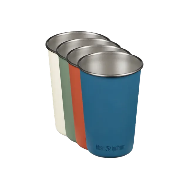 klean-kanteen-pint-cup-partake-473ml-edelstahl-trinkbecher-4er-set-bunte-klean-c image 1