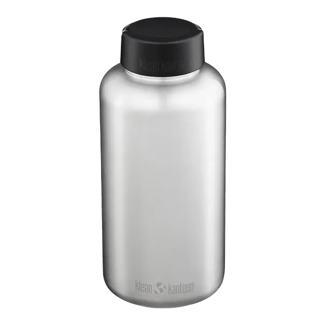 klean-kanteen-edelstahl-trinkflasche-wide-1900-ml-mit-wide-loop-cap-einwandig-br image 1
