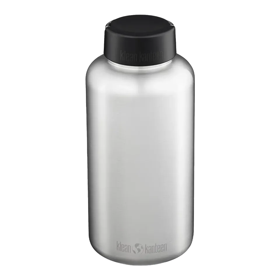 klean-kanteen-edelstahl-trinkflasche-wide-1900-ml-mit-wide-loop-cap-einwandig-br image 1