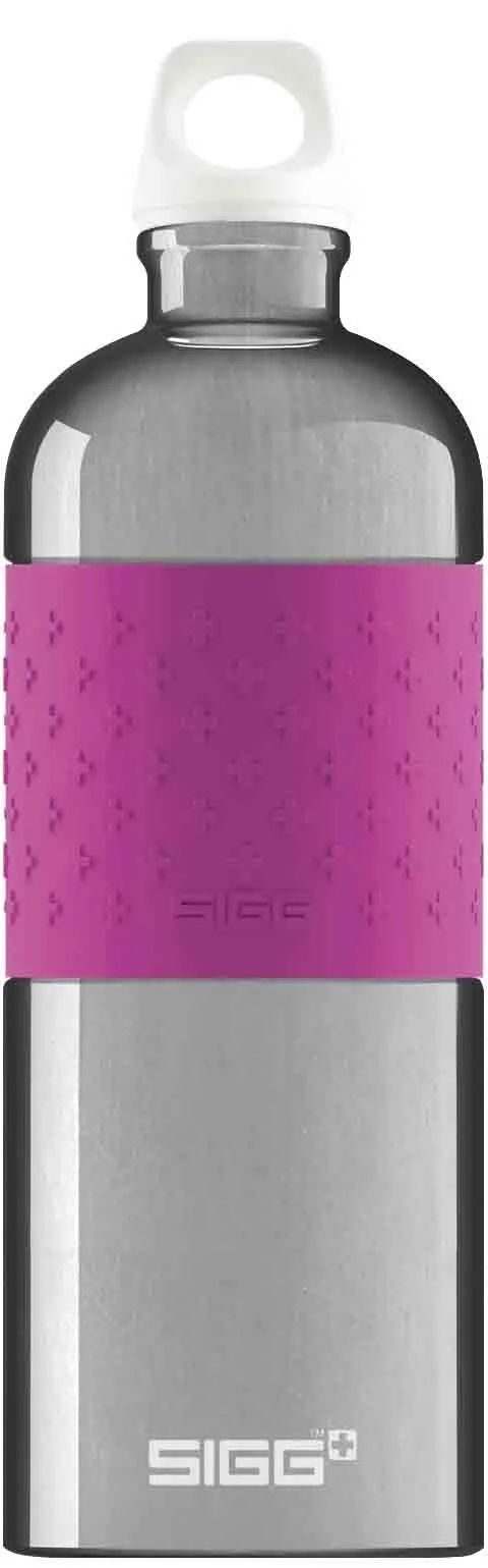 sigg-trinkflasche-cyd-alu-berry-1-0-l-design-alu-trinkflasche-mit-grip-und-lace- image 1