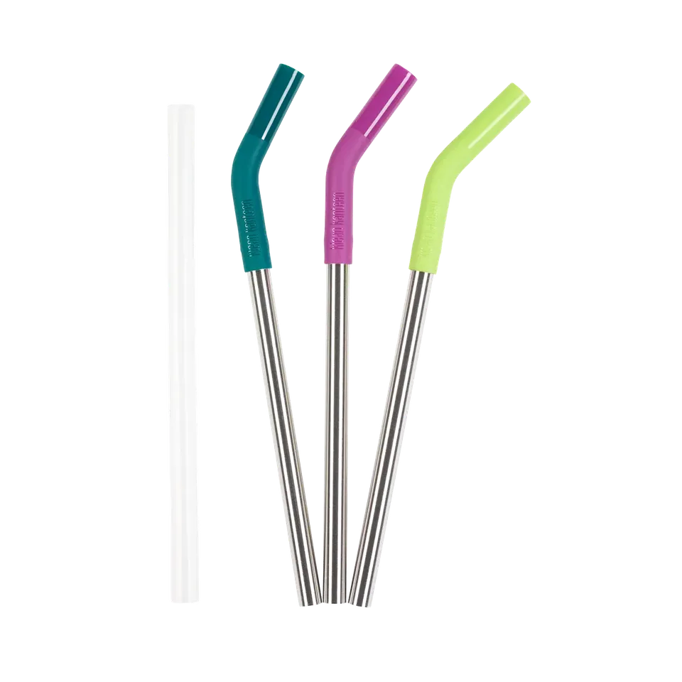 klean-kanteen-edelstahl-trinkhalme-10-mm-3er-set-mit-flexibler-silikonspitze-und image 1