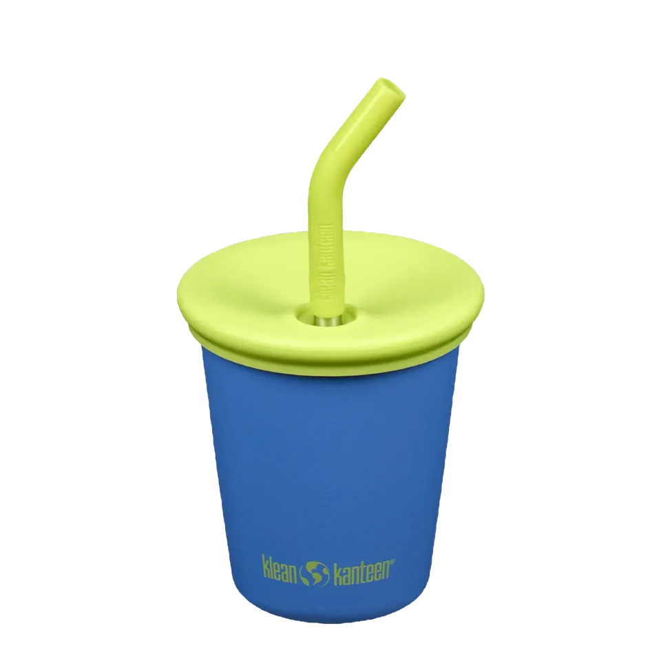 klean-kanteen-kid-cup-296ml-edelstahl-trinkbecher-mit-silikondeckel-und-trinkhal image 1
