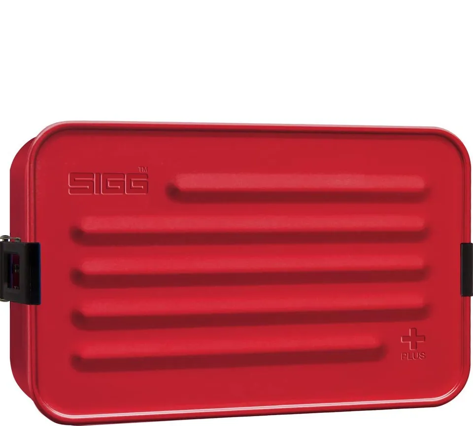 sigg-metal-box-plus-l-red-lunchbox-1-2-l-federleichte-aluminium-brotdose-mit-tre image 1