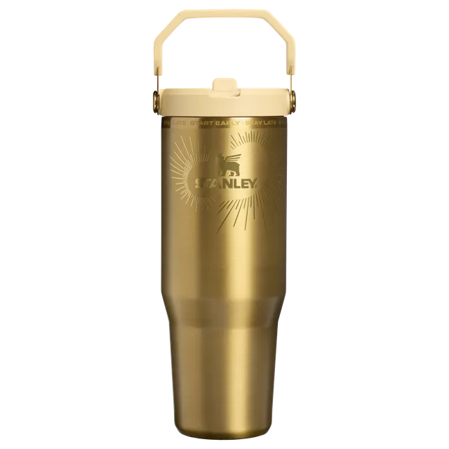 stanley-1913-x-messi-iceflow-flip-straw-2-0-tumbler-0-89-l-gold-edition-trinkbec image 1