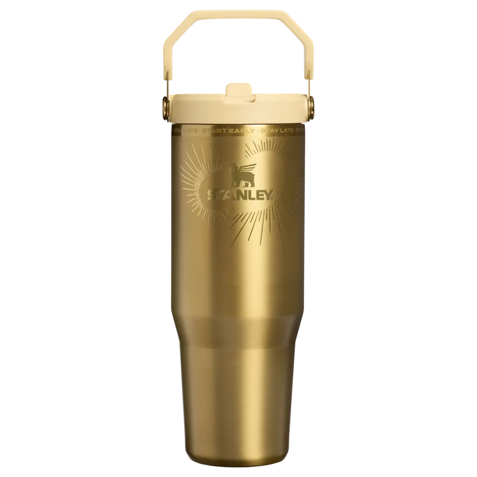 stanley-1913-x-messi-iceflow-flip-straw-2-0-tumbler-0-89-l-gold-edition-trinkbec image 1