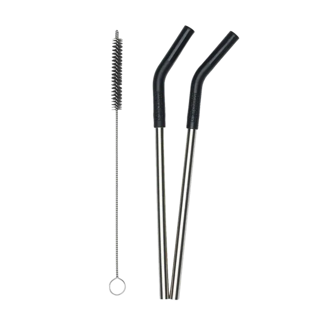 klean-kanteen-edelstahl-trinkhalme-2er-set-8-mm-mit-silikonspitze-und-trinkhalmb image 1