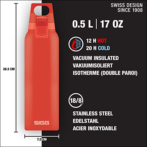 sigg-hot-cold-one-scarlet-thermo-trinkflasche-0-5-l-edelstahl-thermoskanne-mit-e image 4