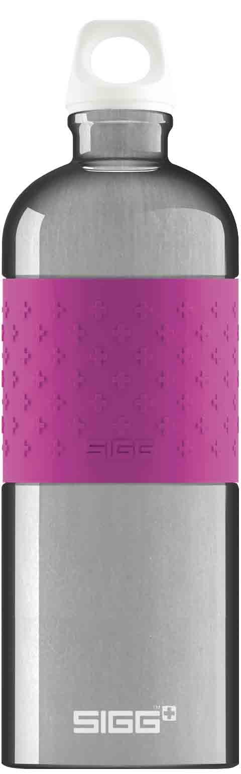sigg-trinkflasche-cyd-alu-berry-1-0-l-design-alu-trinkflasche-mit-grip-und-lace- image 1