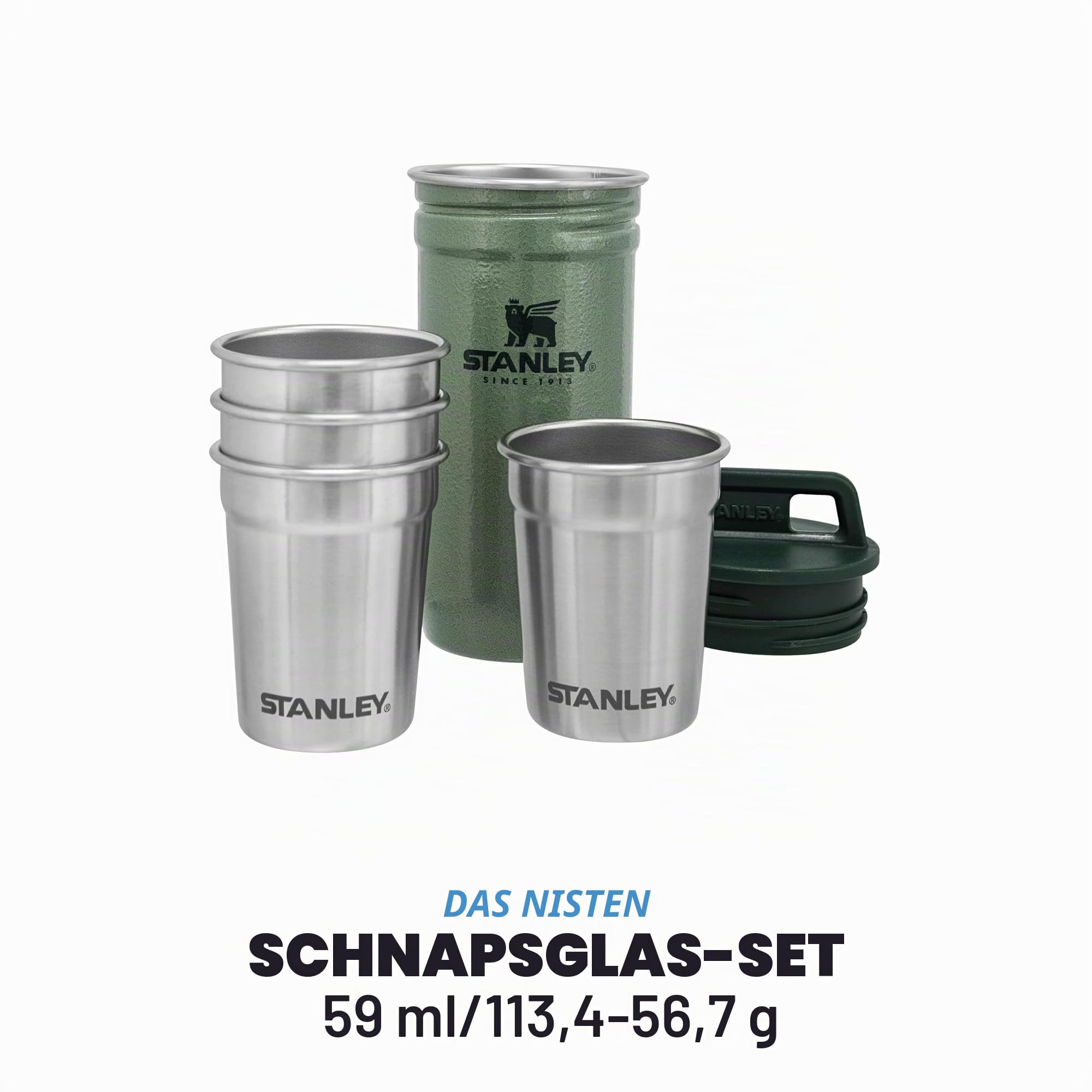 stanley-1913-adventure-nesting-shotgl-ser-set-4x-59-ml-hammertone-green-stapelba image 2