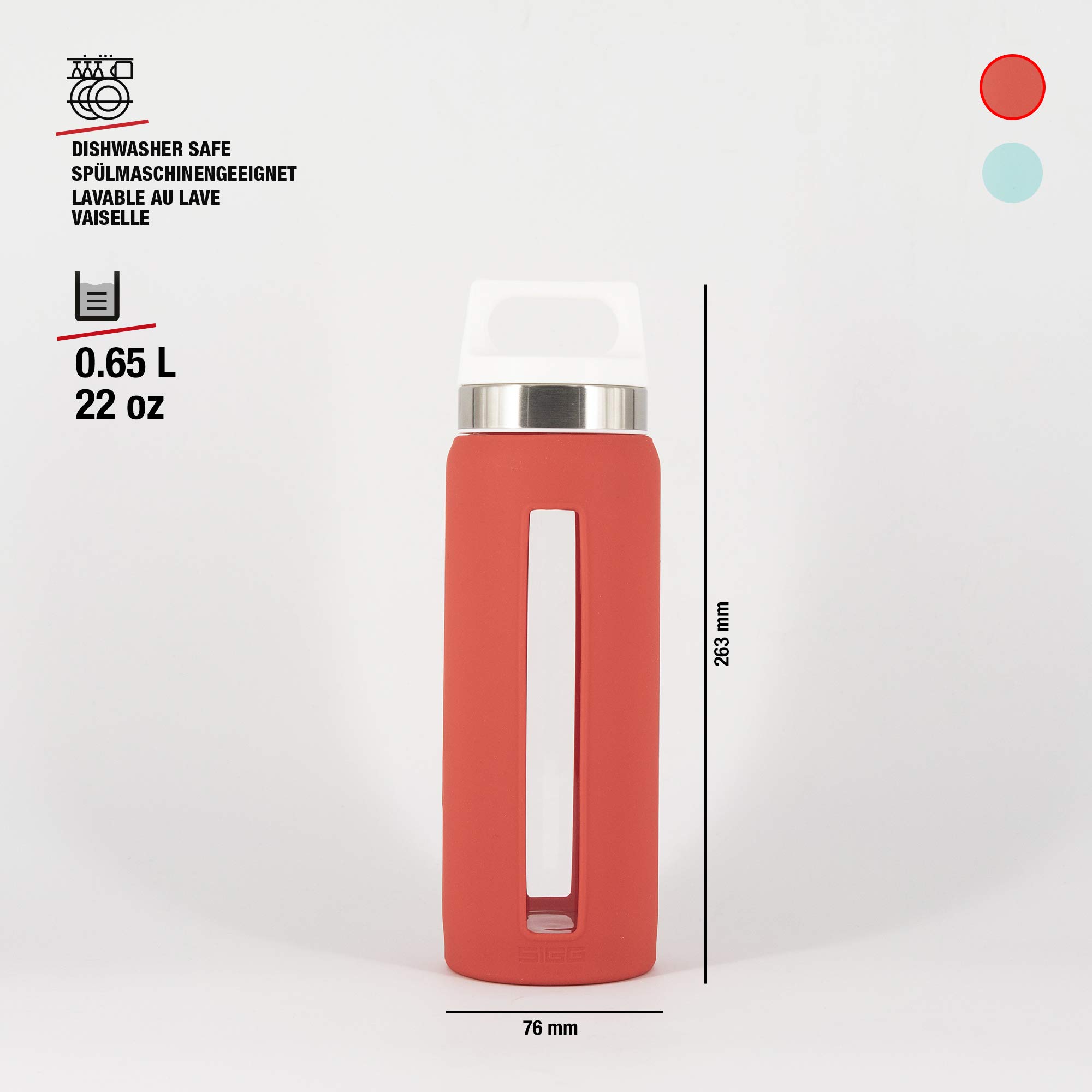 sigg-dream-glas-trinkflasche-0-65-l-mit-silikonh-lle-auslaufsicher-bpa-frei-sp-l image 6