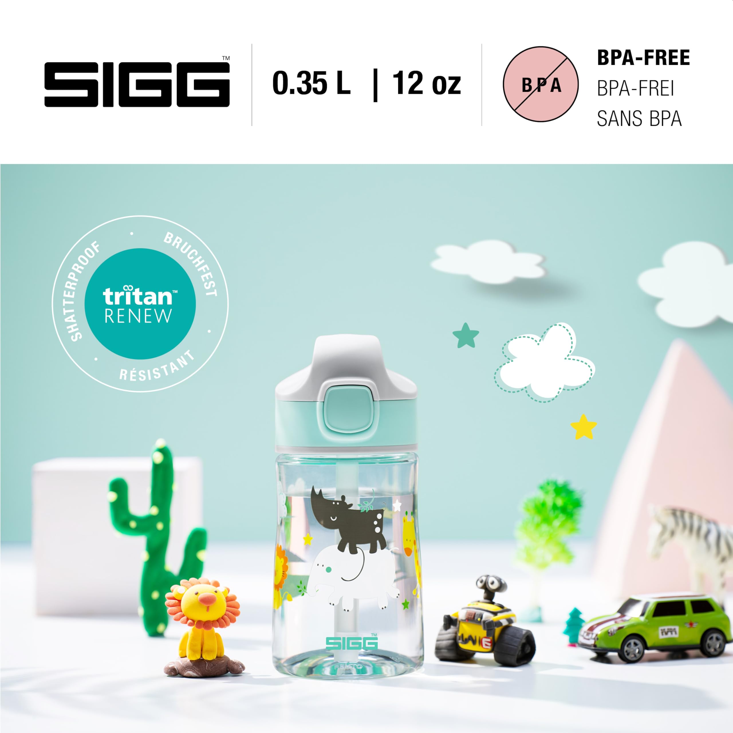 sigg-miracle-tritan-trinkflasche-kinder-mit-trinkhalm-0-45-l-einh-ndig-bedienbar image 2