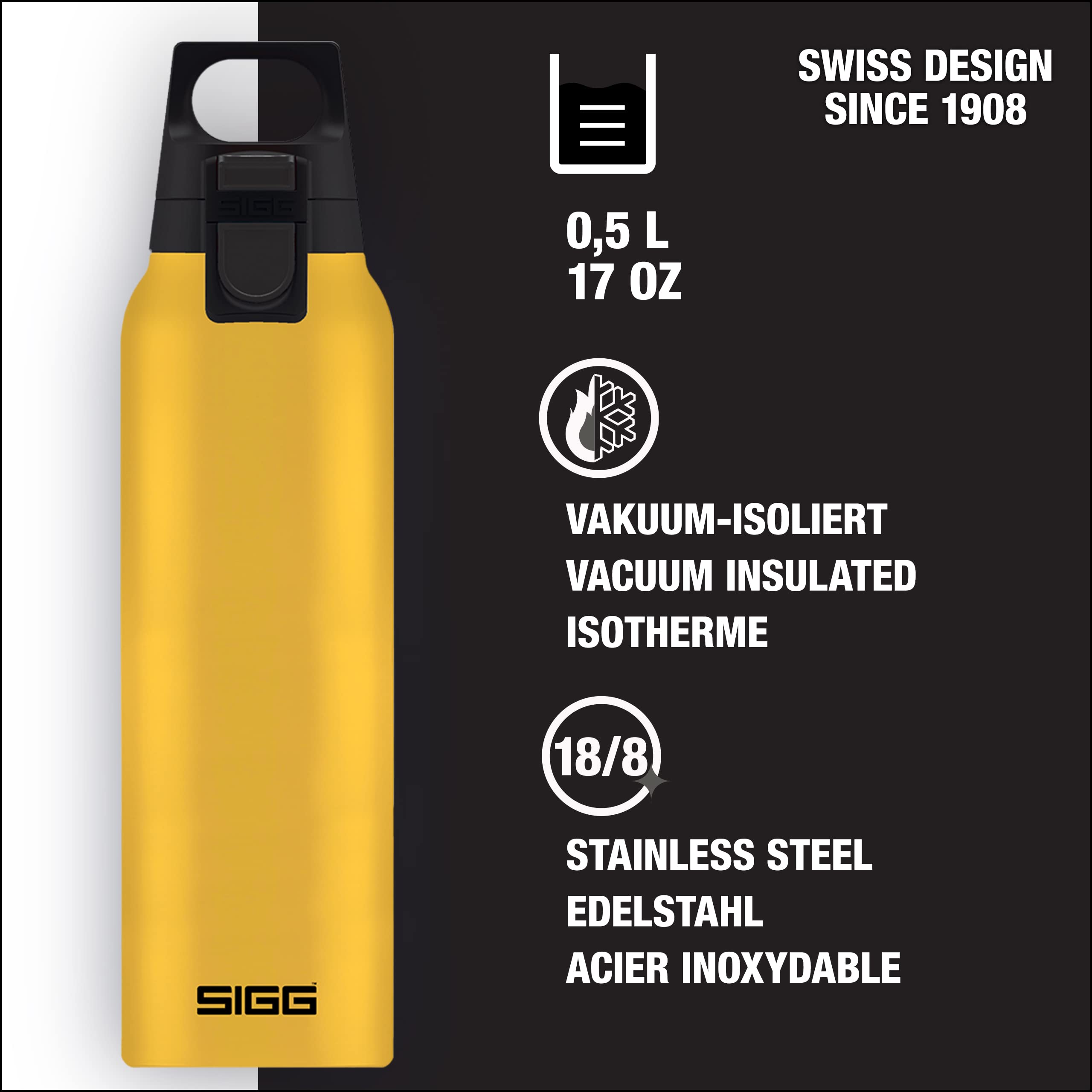sigg-hot-cold-one-mustard-thermo-trinkflasche-0-5-l-vakuumisolierte-edelstahl-th image 2