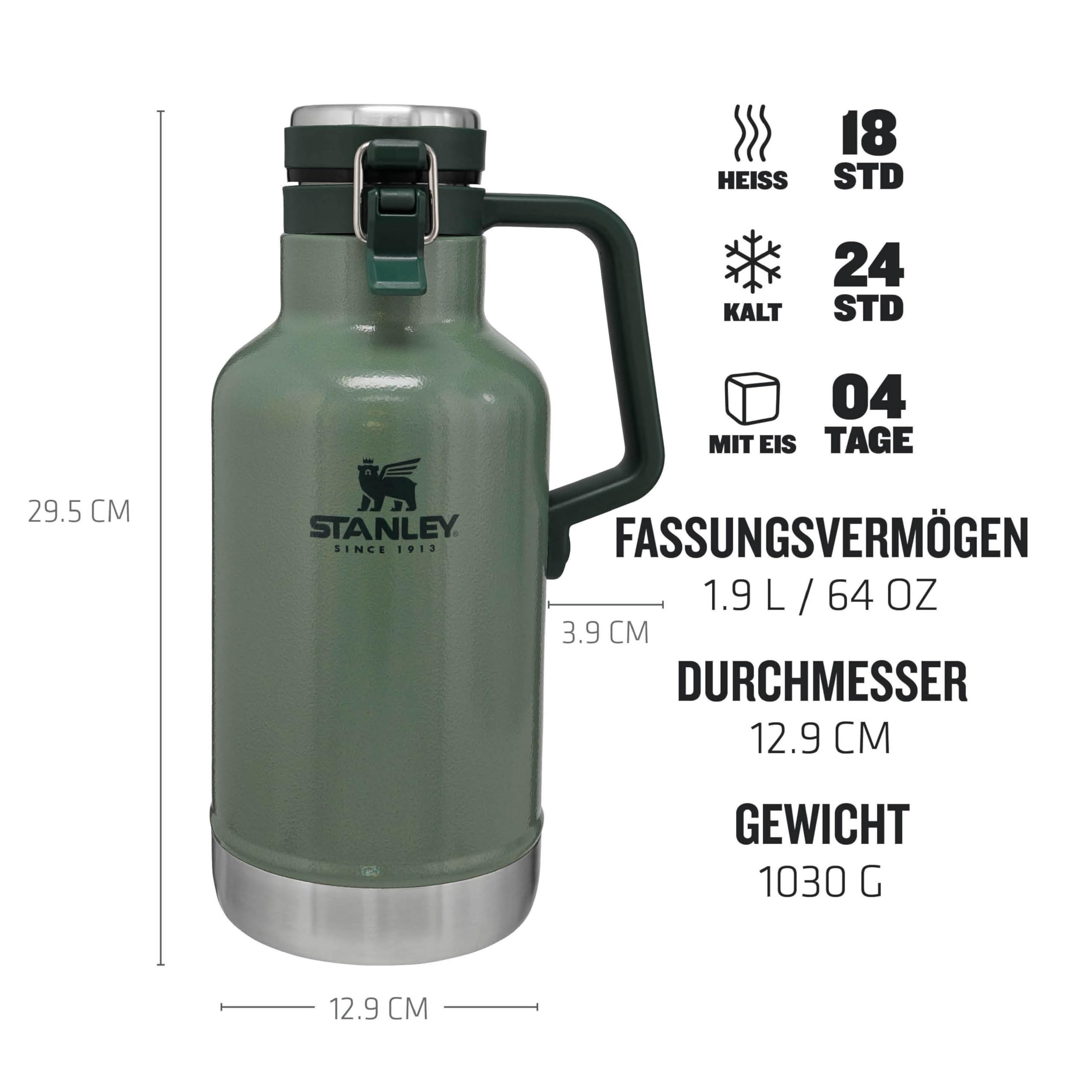 stanley-1913-classic-easy-pour-growler-thermoskanne-1-9l-hammertone-green-edelst image 3