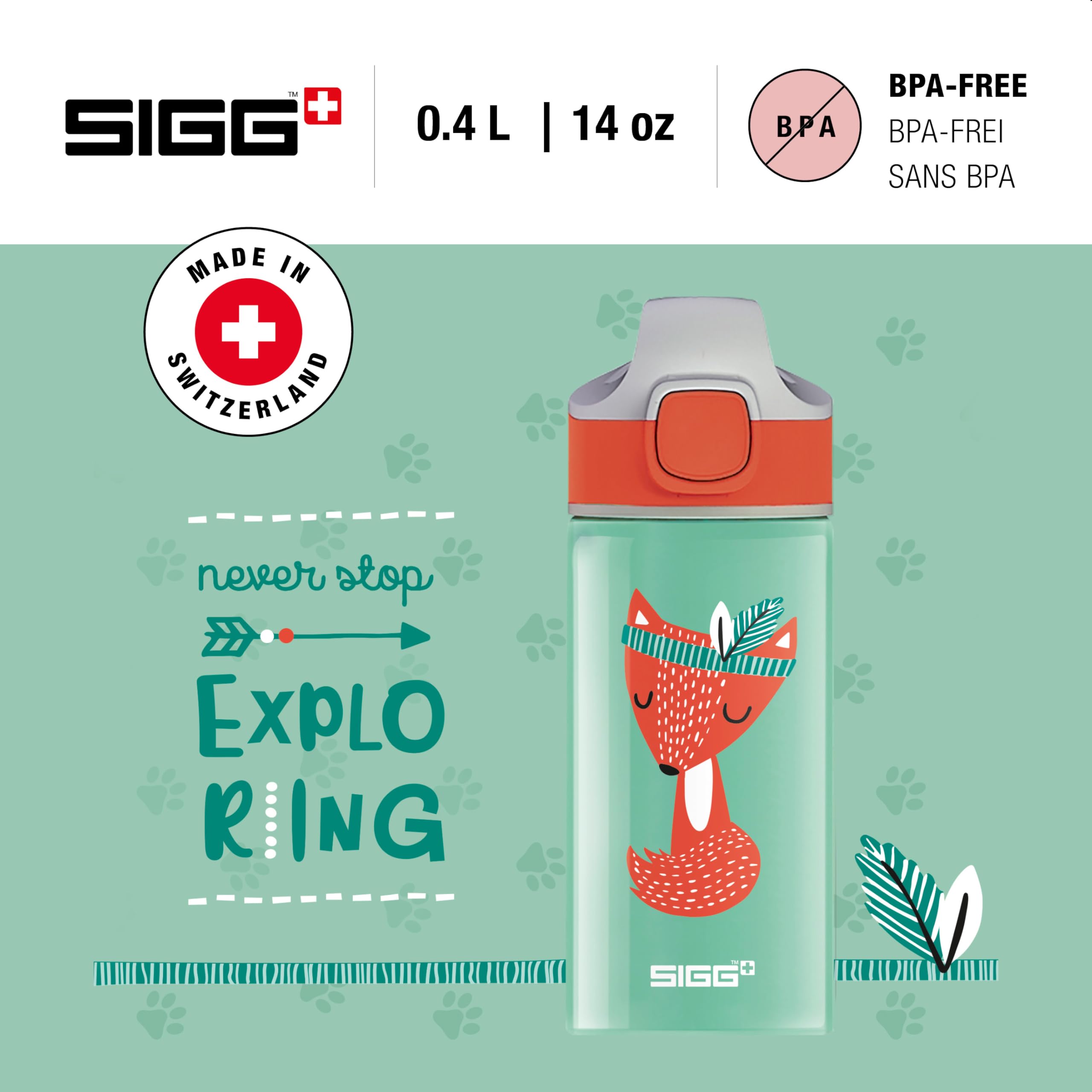 sigg-miracle-peaceful-kinder-trinkflasche-mit-trinkhalm-auslaufsicher-federleich image 2
