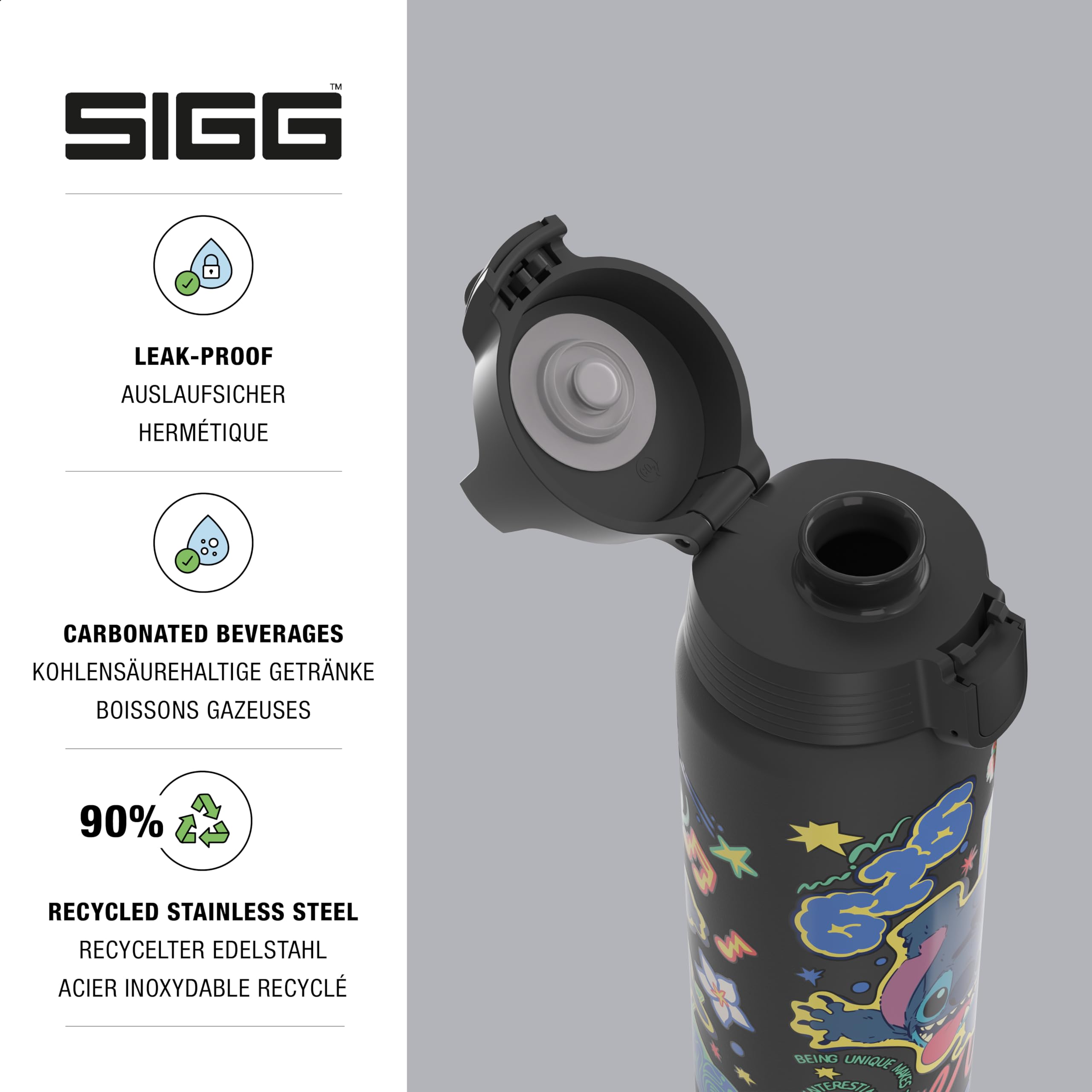 sigg-shield-one-disney-lilo-stitch-trinkflasche-0-75-l-edelstahl-auslaufsicher-b image 2