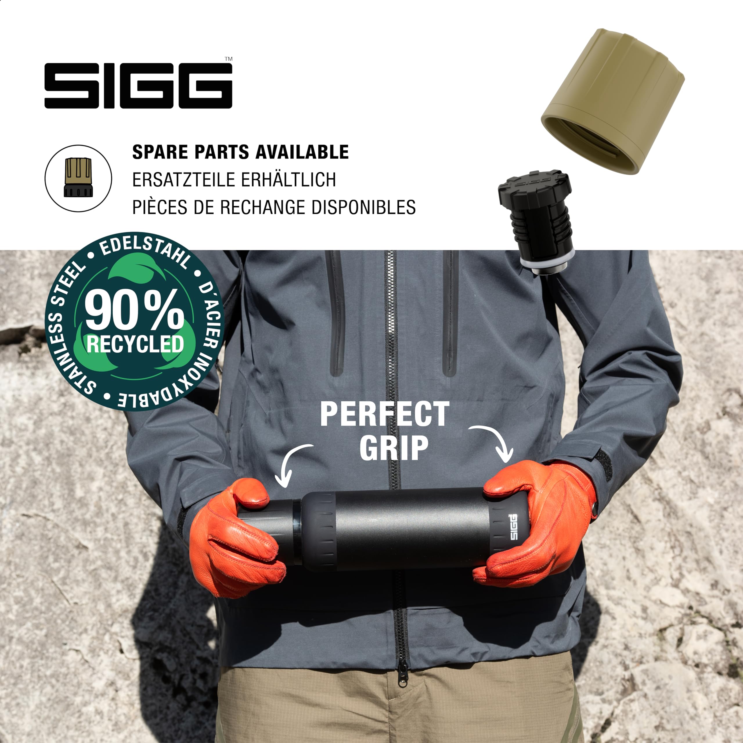 sigg-alpine-star-thermosflasche-0-75-l-caramel-sand-mit-trinkbecher-vakuumisolie image 5
