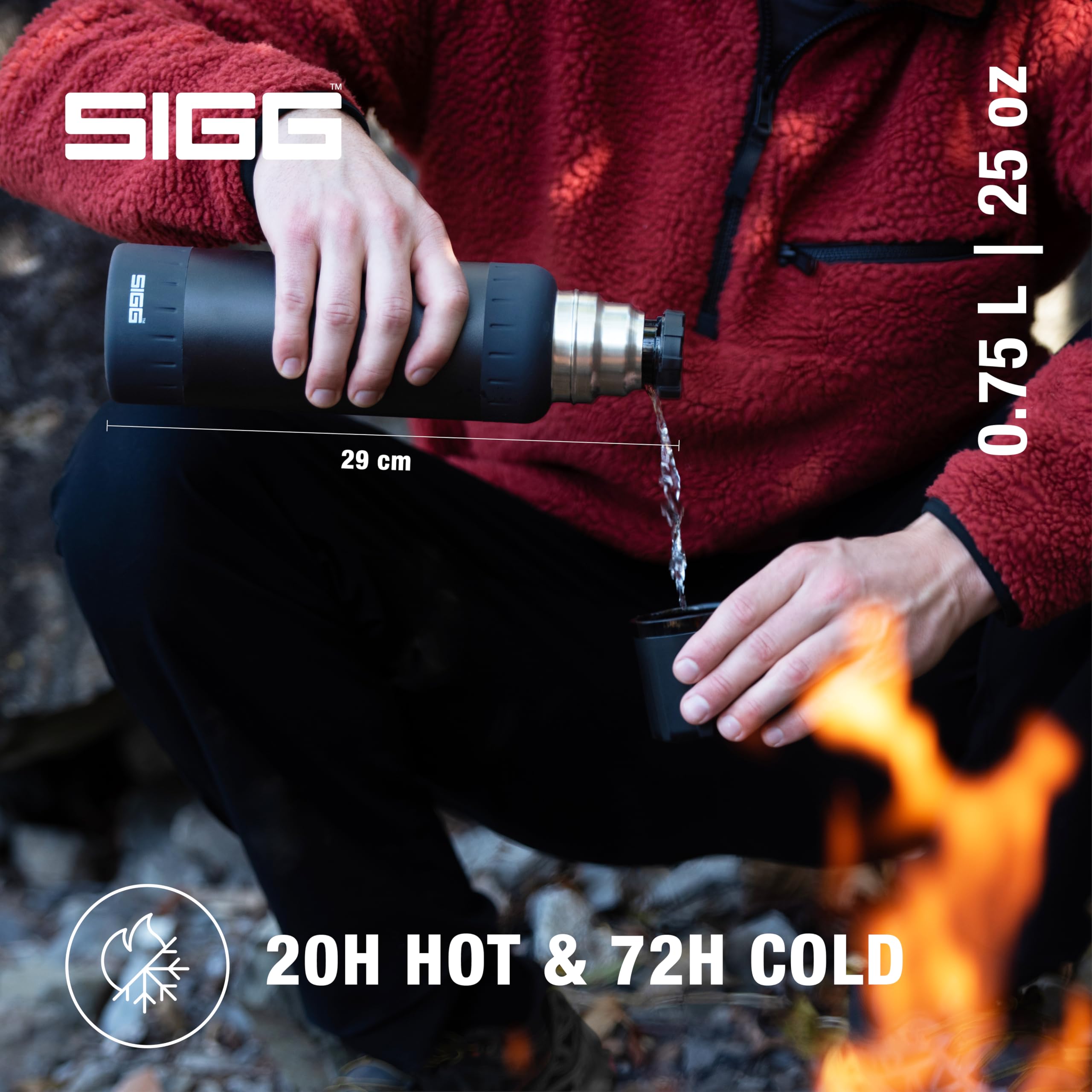 sigg-alpine-star-thermosflasche-0-75-l-caramel-sand-mit-trinkbecher-vakuumisolie image 2