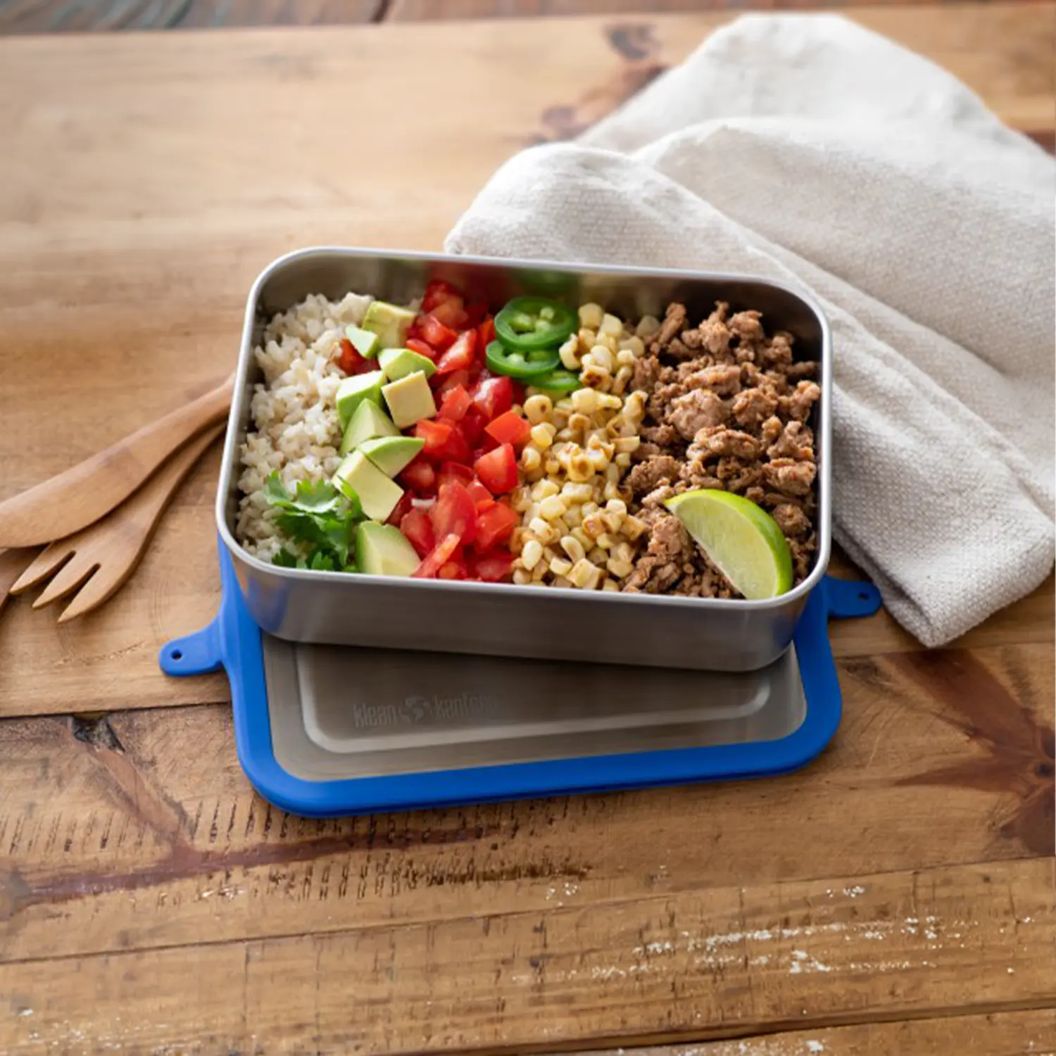 klean-kanteen-edelstahl-essensbeh-lter-lunchbox-1005ml-mit-silikondeckel-auslauf image 5
