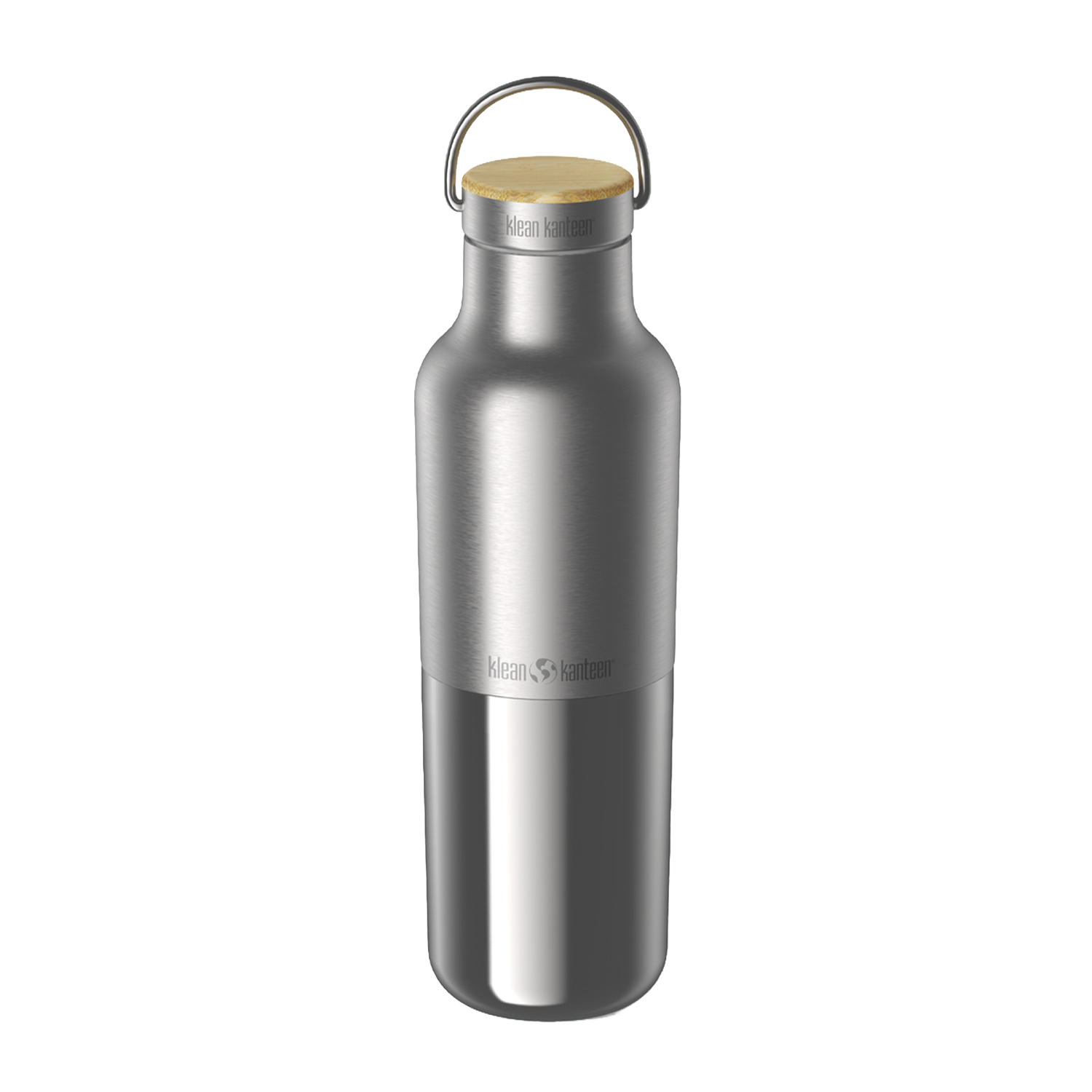 klean-kanteen-rise-reflect-355-ml-edelstahl-isolierflasche-mit-bambus-loop-cap-c image 1