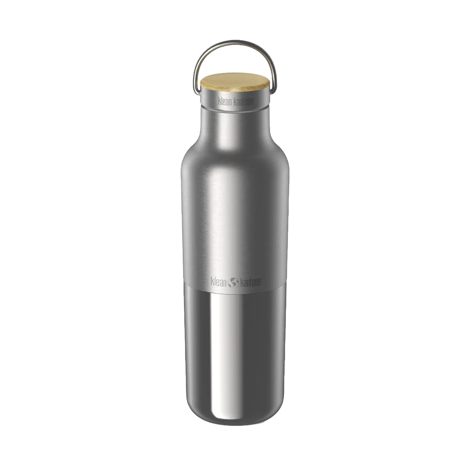 klean-kanteen-rise-reflect-592-ml-edelstahl-isolierflasche-mit-bambus-loop-cap-c image 1