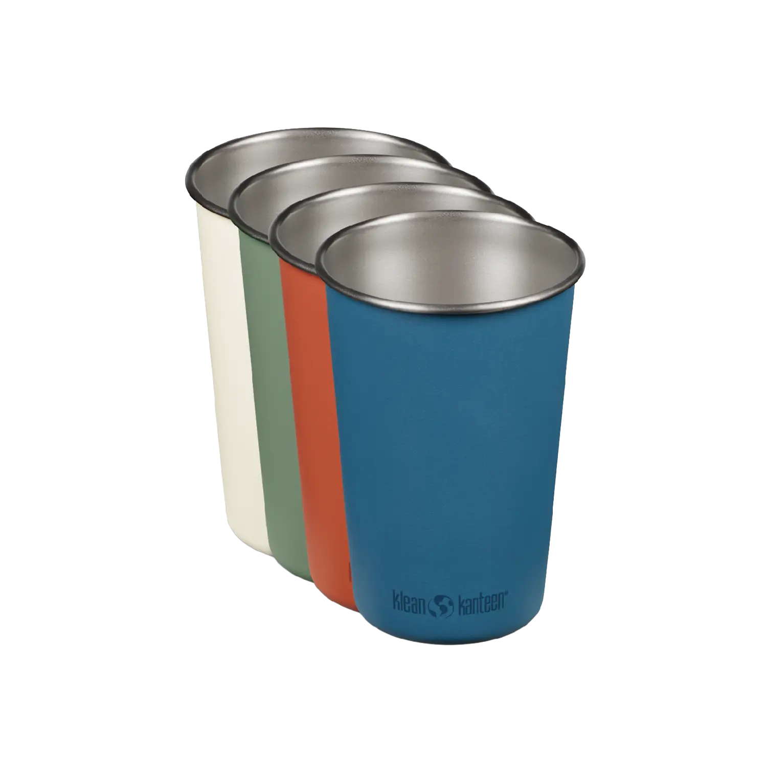 klean-kanteen-pint-cup-partake-473ml-edelstahl-trinkbecher-4er-set-bunte-klean-c image 1
