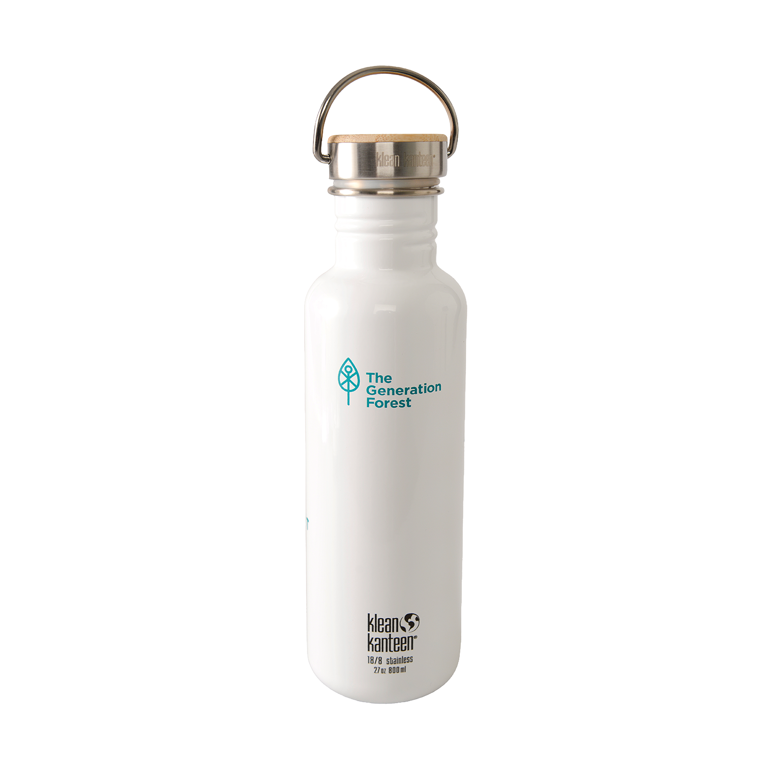klean-kanteen-classic-let-it-rain-forest-800ml-edelstahl-trinkflasche-mit-bambus image 4