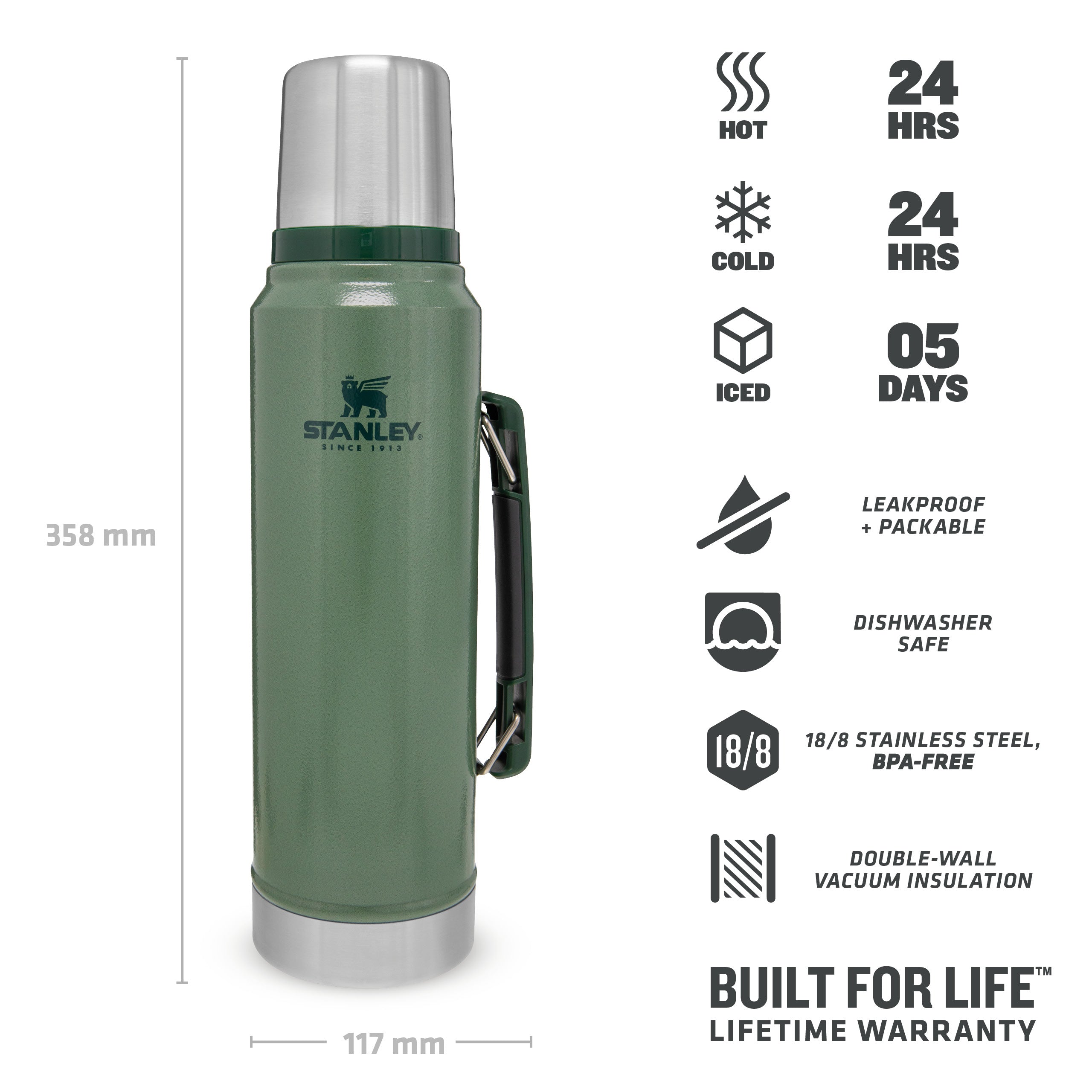 stanley-1913-classic-legendary-bottle-1-0-l-auslaufsichere-edelstahl-thermoskann image 2