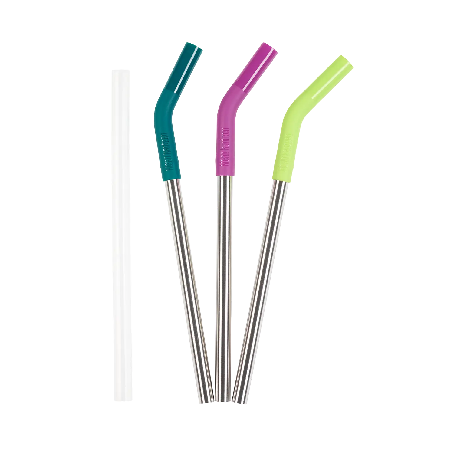 klean-kanteen-edelstahl-trinkhalme-10-mm-3er-set-mit-flexibler-silikonspitze-und image 1